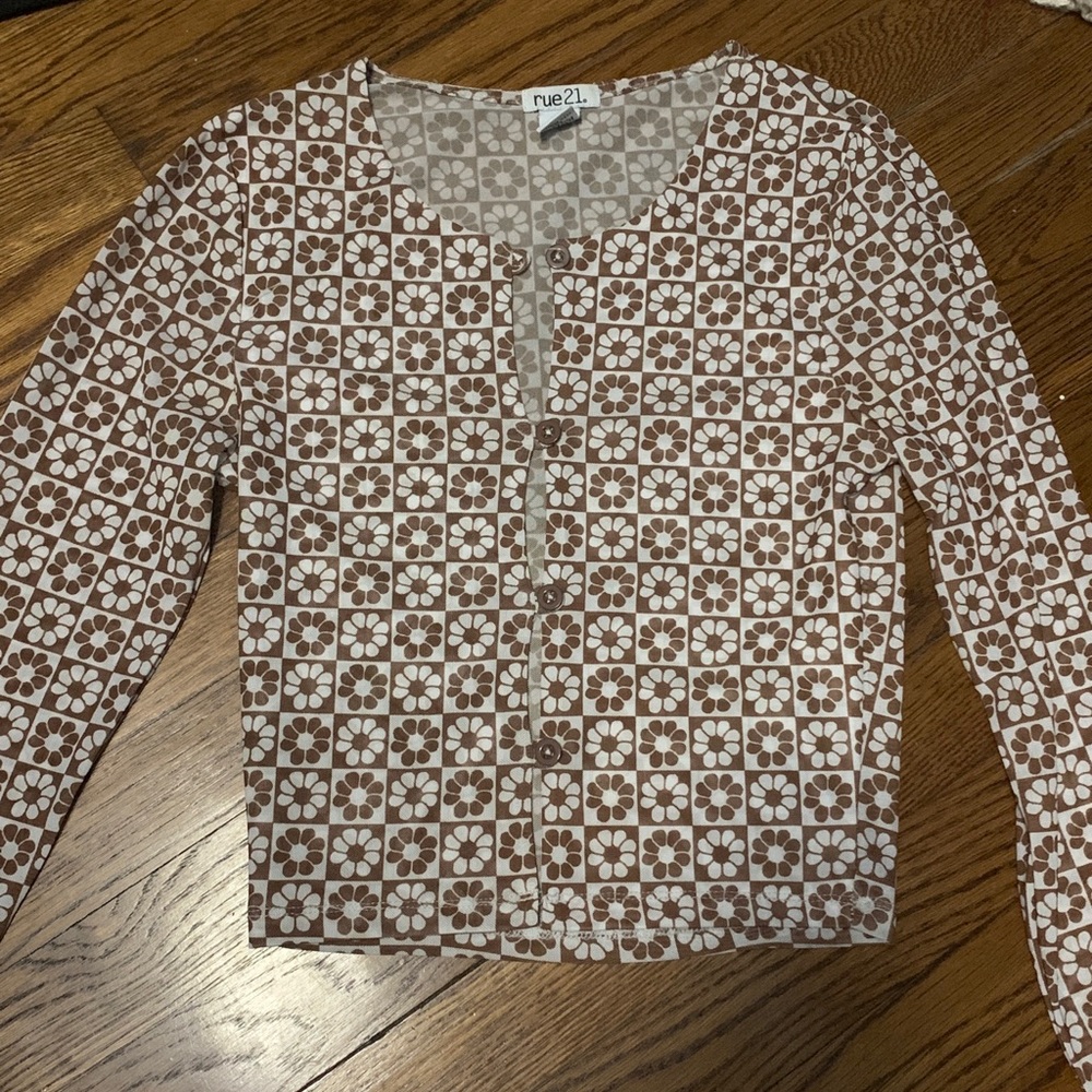 Rue21 sheer flower top